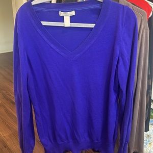 Purple V-Neck Sweater